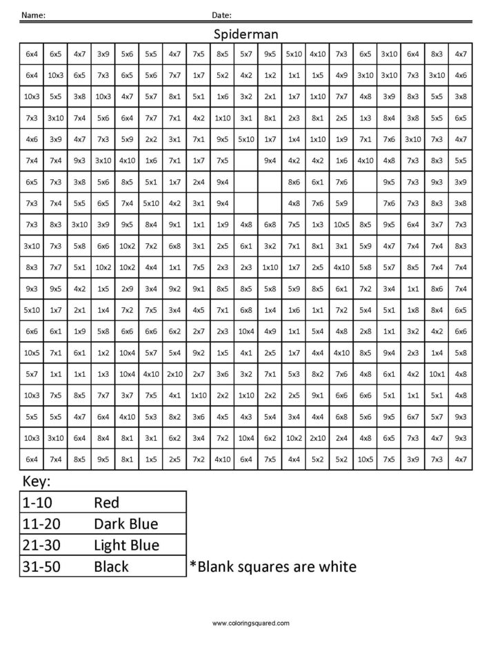 Multiplication Mystery Picture Worksheets — db-excel.com