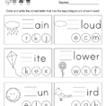 Spring Spelling Worksheet  Free Kindergarten Seasonal