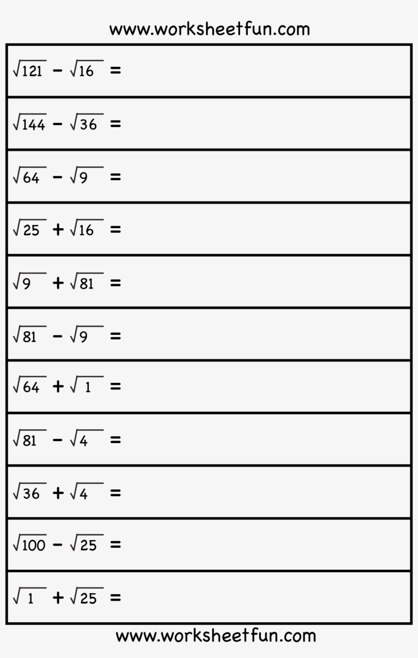 square root 8th grade math free worksheets on square roots