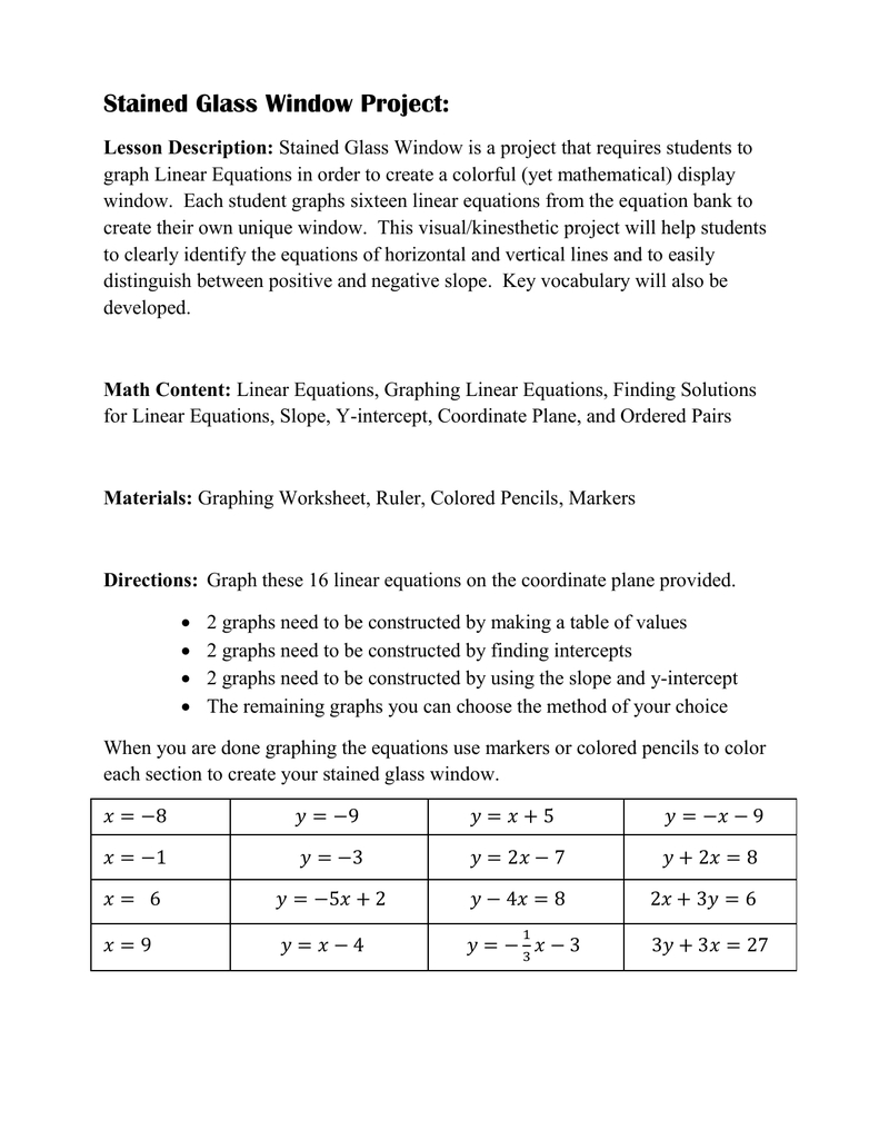 Slope And Y Intercept Worksheets With Answer Key — db-excel.com