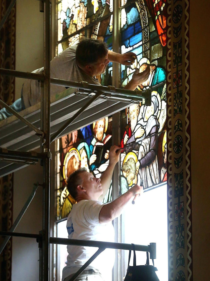 Stained Glass Work Part Of Transformation Building A Table