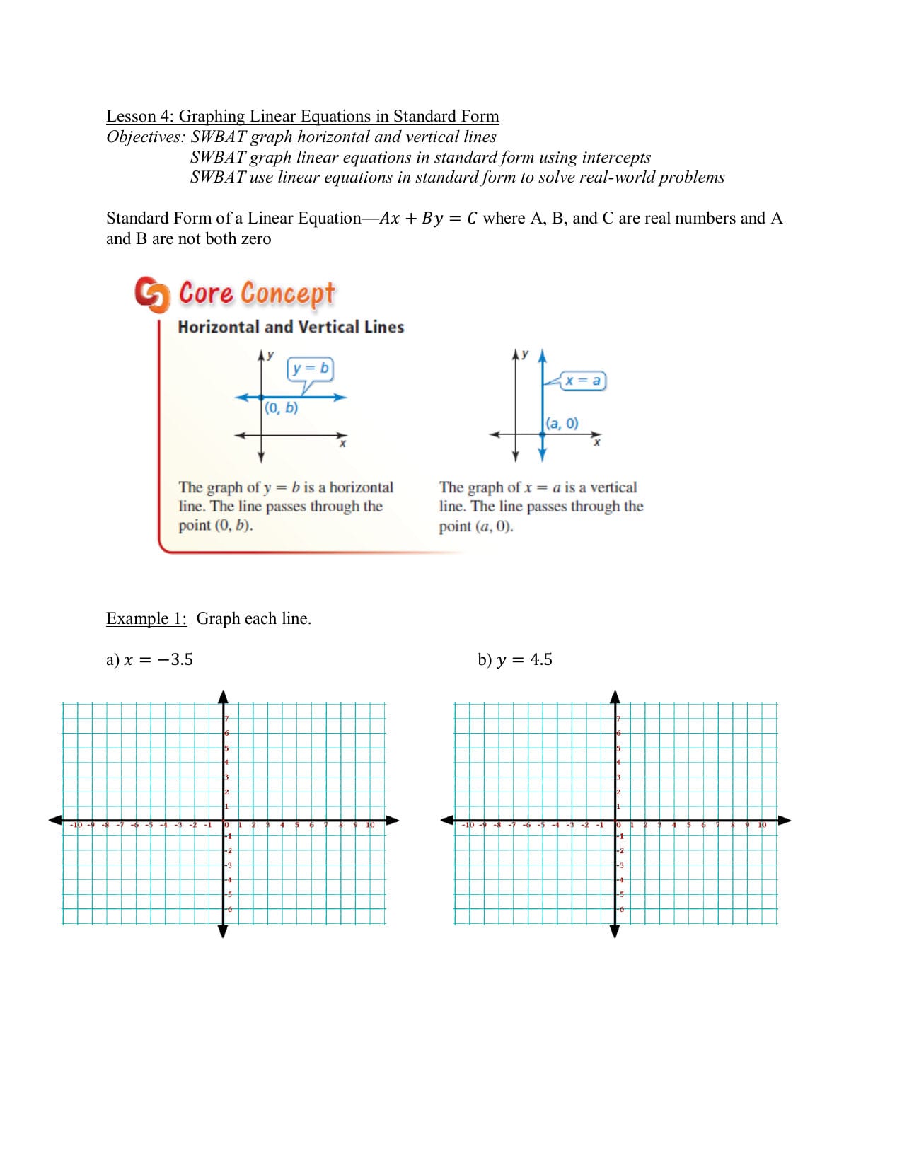 Standard Form Of Linear Equation Worksheet Kuta Softre — db-excel.com