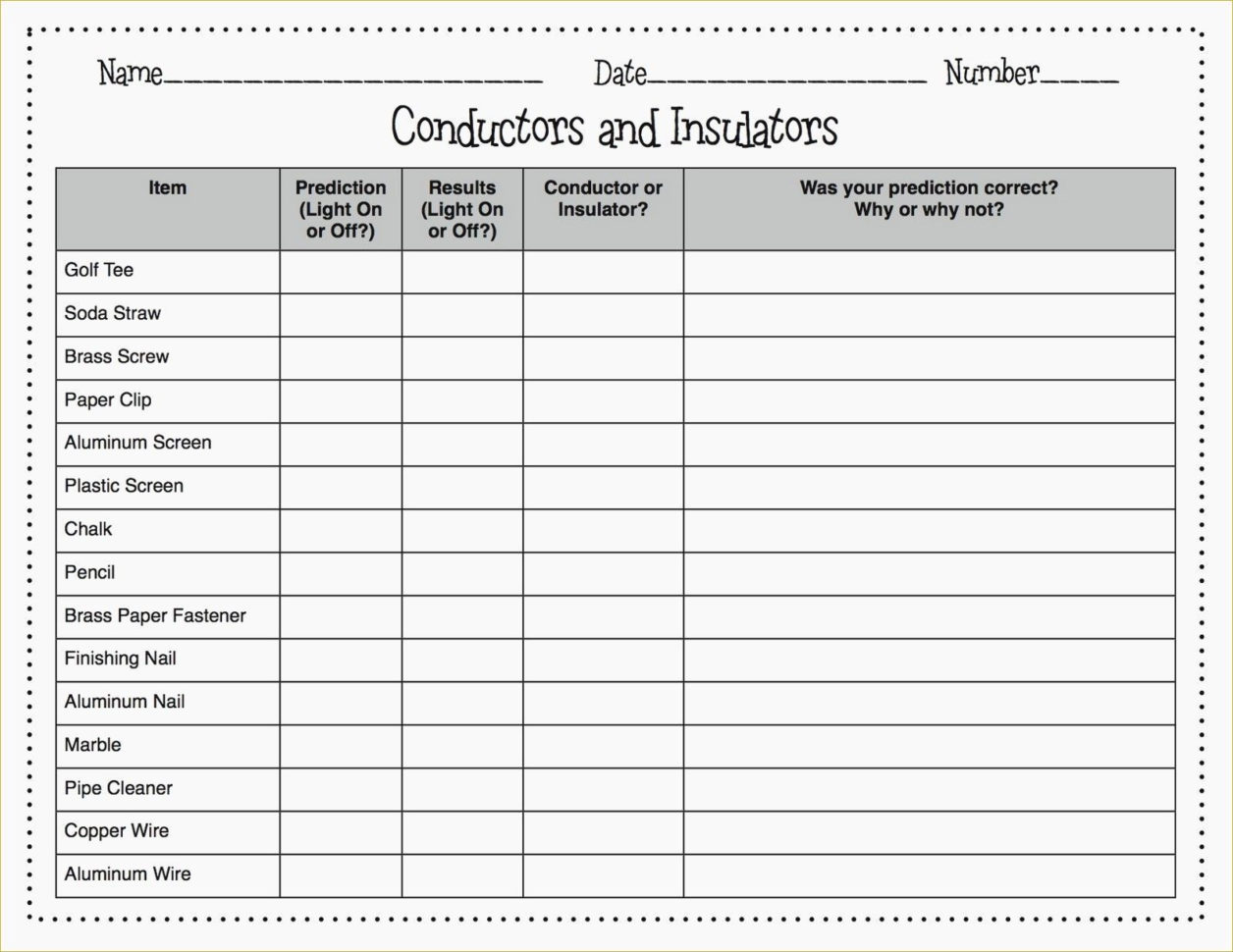 Static Electricity Worksheet