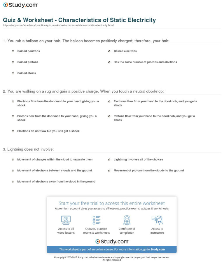 Bill Nye Electricity Worksheet