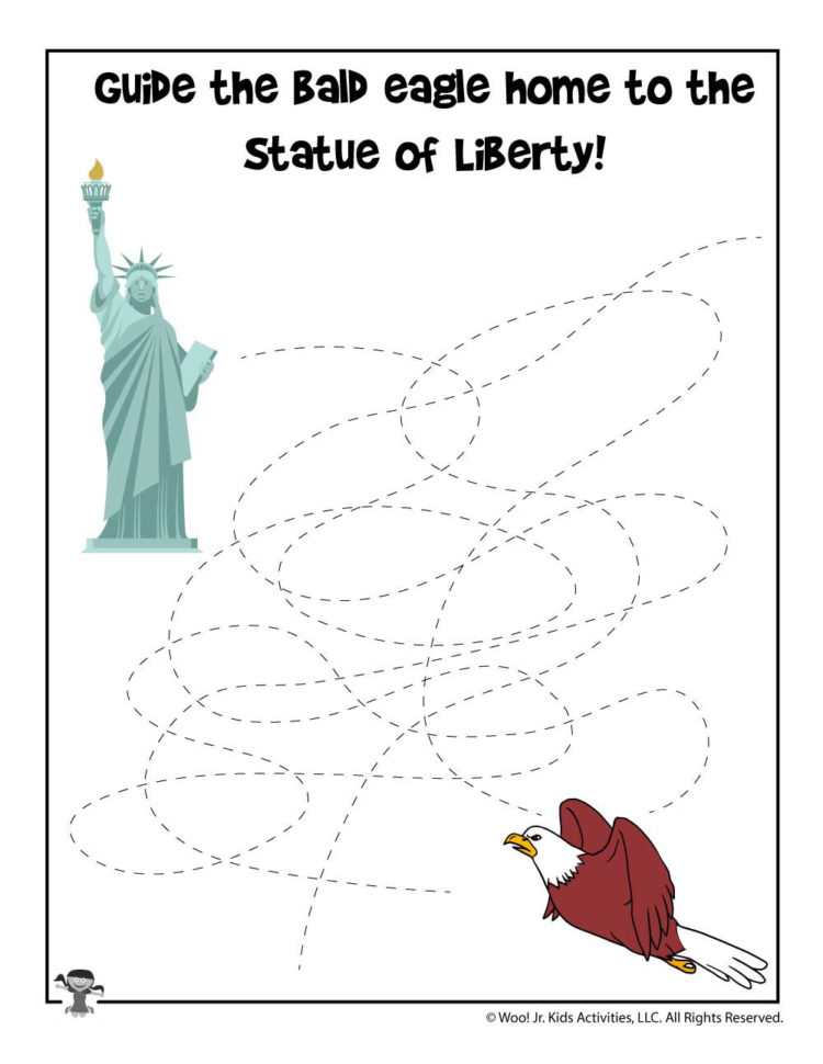 Statue Of Liberty Tracing Maze  Woo Jr Kids Activities Statue Of Liberty Tracing Maze  Woo Jr Kids Activities