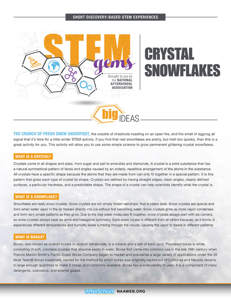 Stemgems Crystal Snowflakes