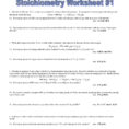 Stoichiometry Worksheet Chemical Reactions Answers Chemistry