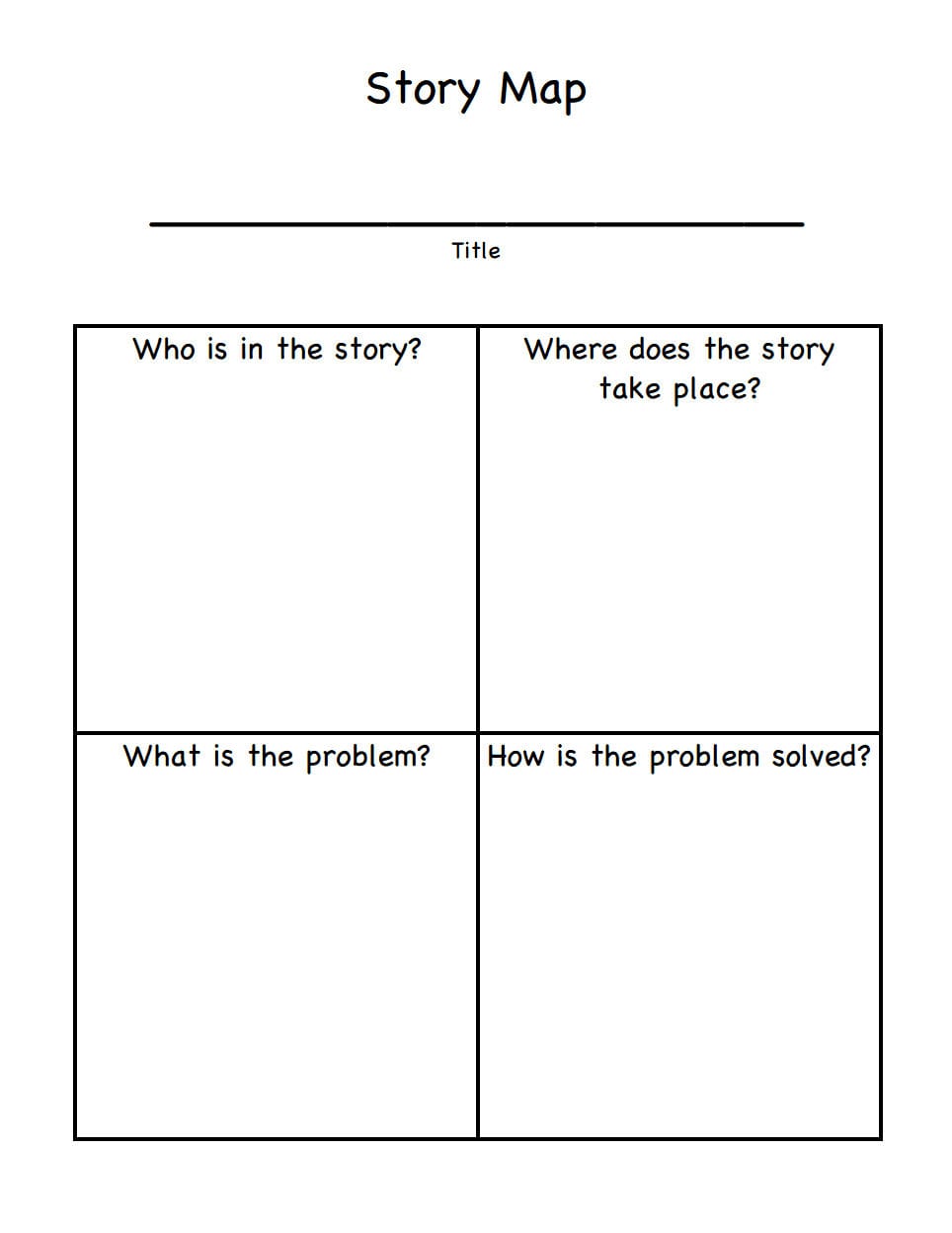 Story Map Worksheet Math Worksheets For 3Rd Grade Pdf High