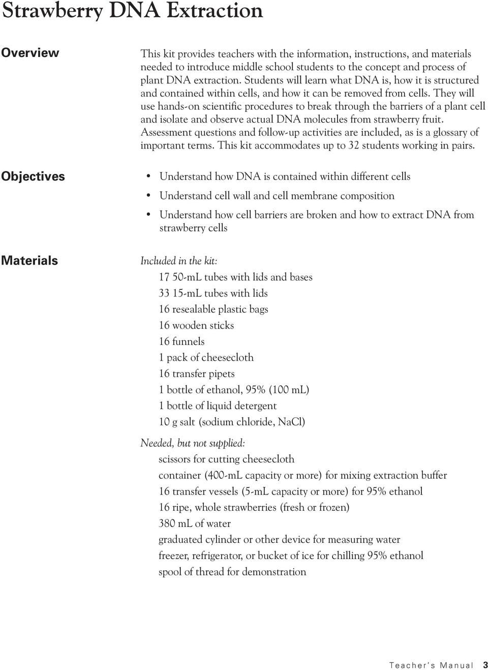 Strawberry Dna Extraction  Pdf