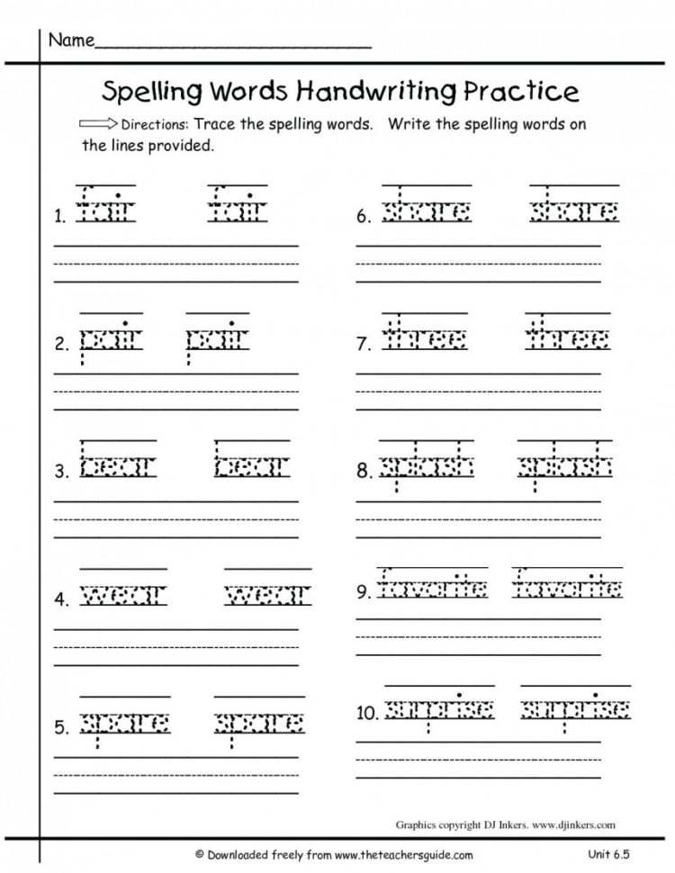 Striking Grade 5 Spelling Words Printable Word 5Th