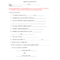 Student Worksheet For Nucleic Acids