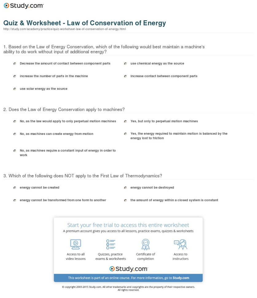 Study Guide Conservation Of Energy Answers
