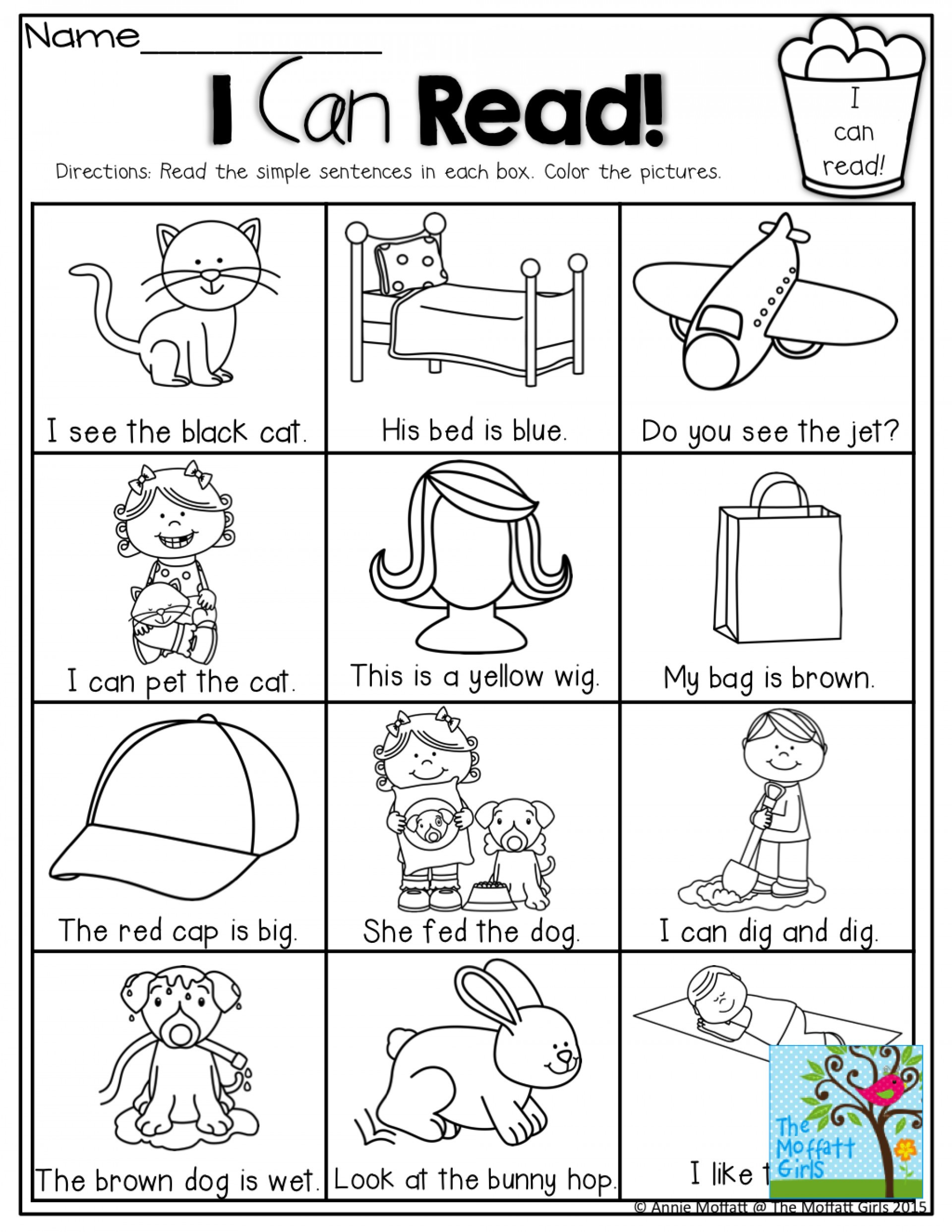 kindergarten sight word sentences worksheets pdf