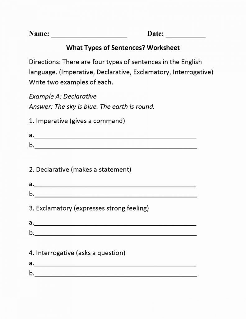 Subject Pronouns Worksheet 1 Answer Key