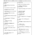 Subjects Predicates And Objects Worksheet 2  Answers