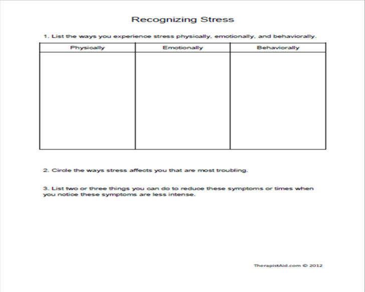 Substance Abuse Worksheets For Adults
