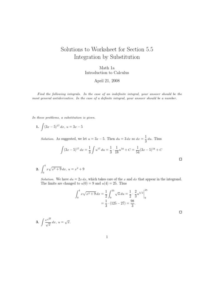 Substitution Worksheet Substitution Worksheet Nice Area And