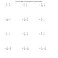 Subtracting Fractions With Unlike Denominators A