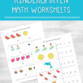 Summer Kindergarten Math Worksheets