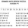 Summer Math Review Puzzle Algebra I 1  Stick Figure