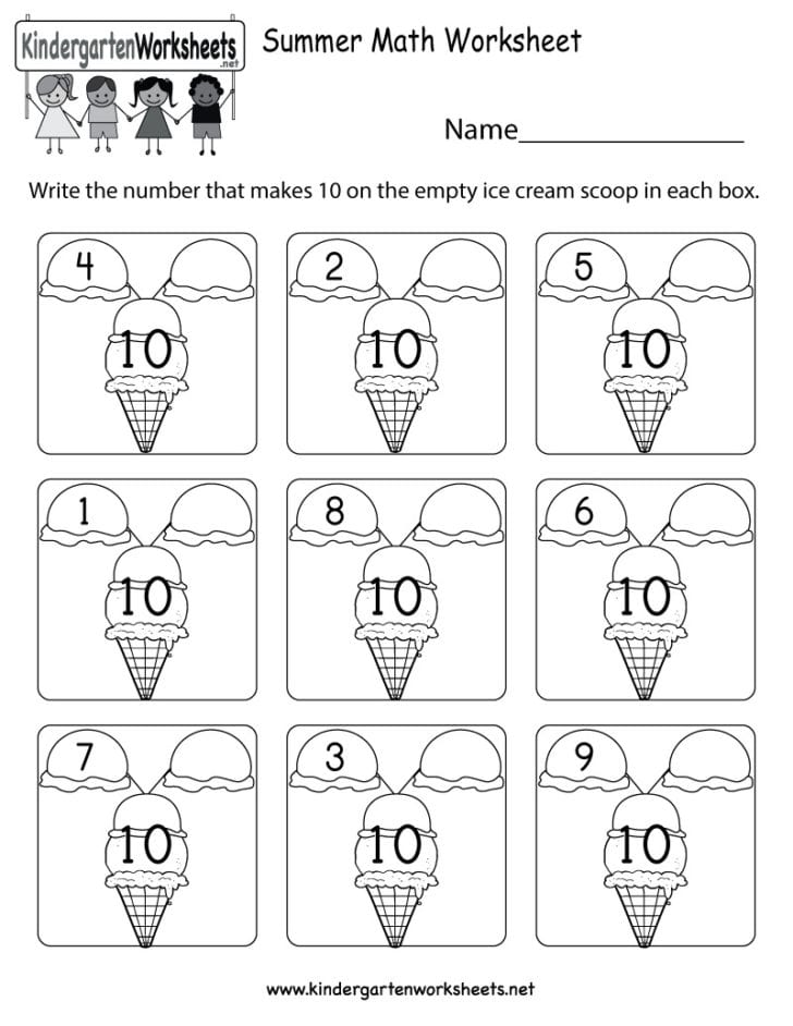 Math Worksheets Preschool Kindergarten