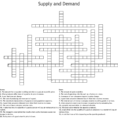 Supply And Demand Crossword  Word