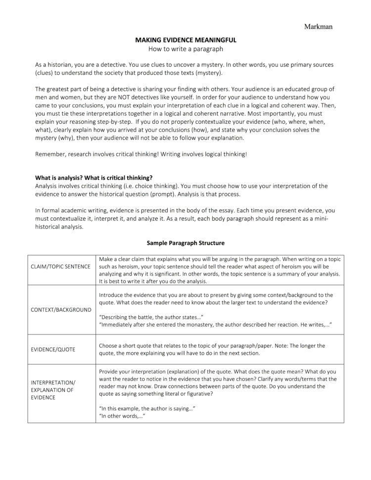 Syllabi  Teaching Materials  Kristina Markman Phd