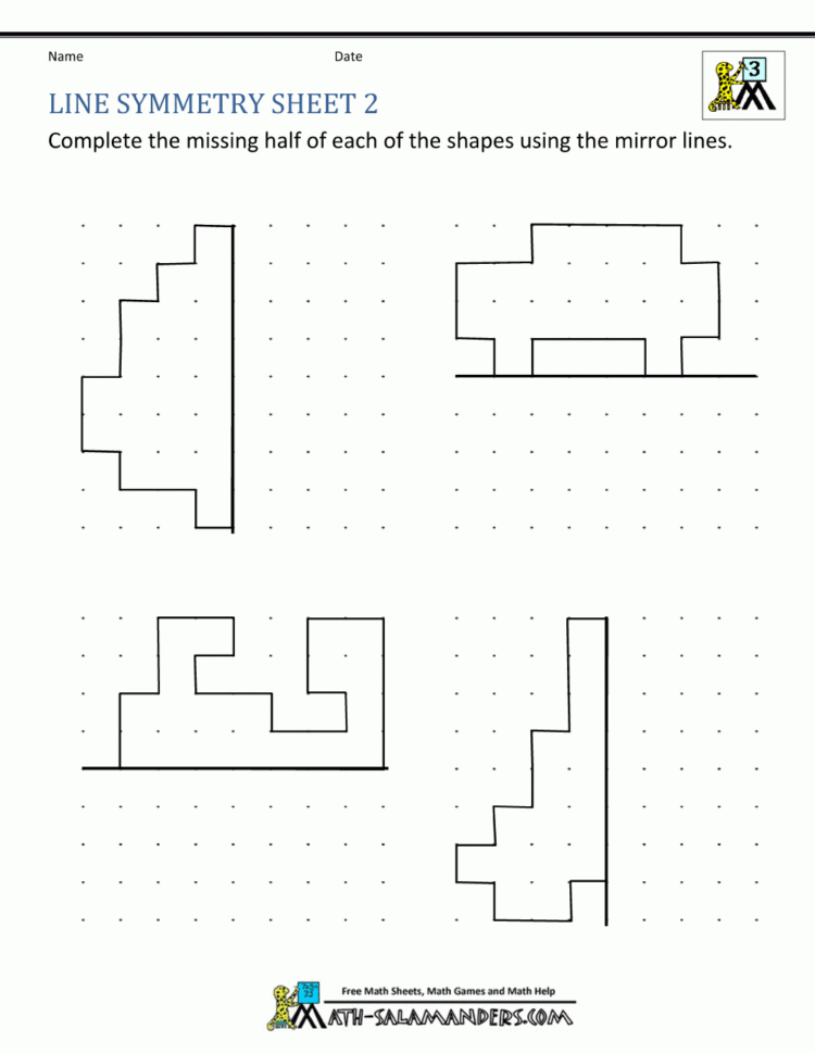 Symmetry Worksheets