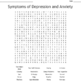 Symptoms Of Depression And Anxiety Word Search  Word
