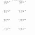 Systems Of Equations Substitution Worksheet