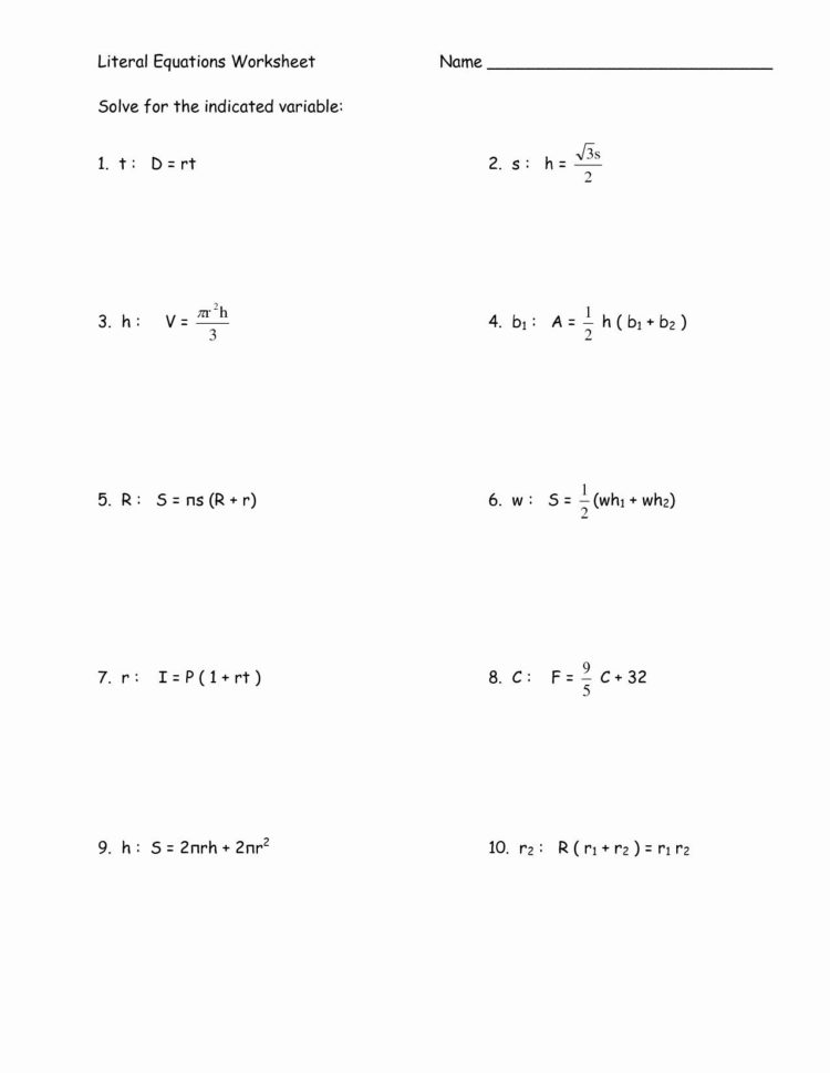 Systems Of Linear Equations Word Problems Worksheet Answers