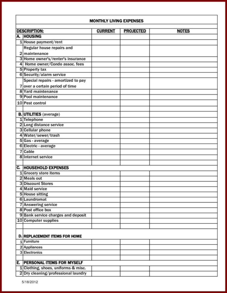 expense report xls template