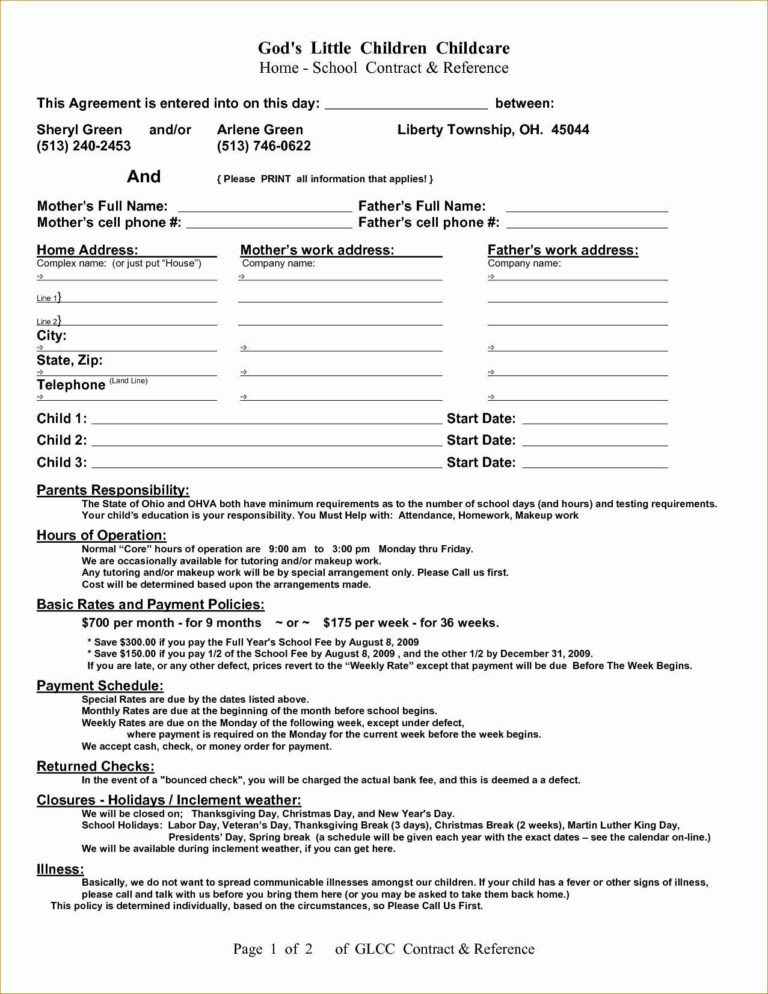 Image 3 for Home Daycare Tax Worksheet