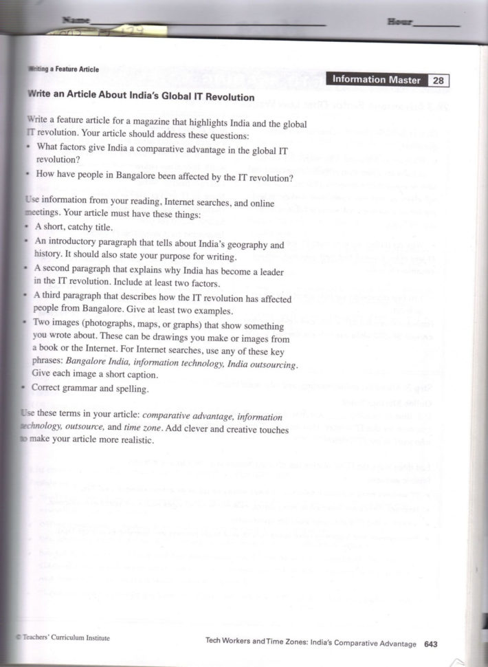 Teachers Curriculum Institute Worksheet Answers