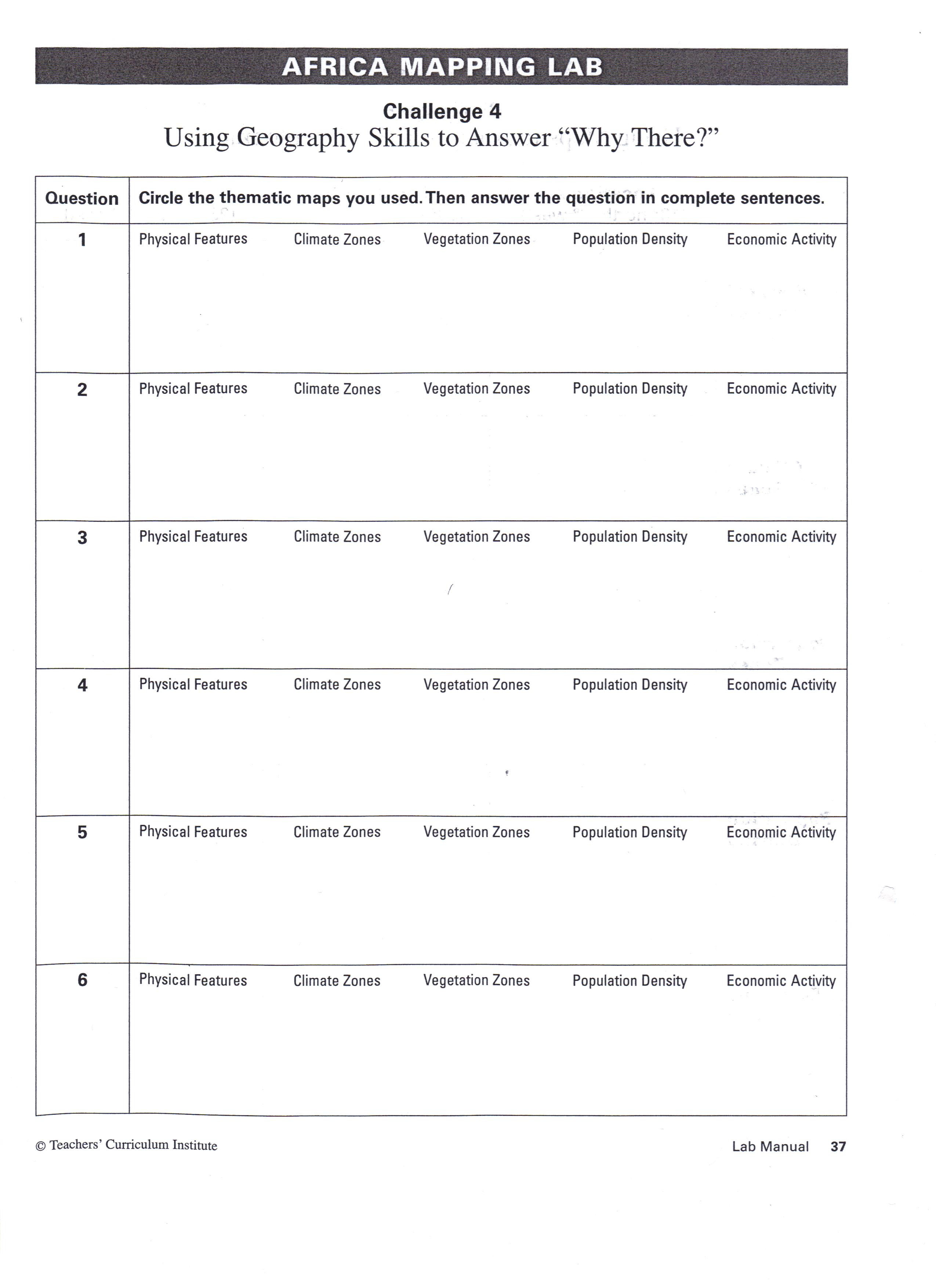 Teachers Curriculum Institute Worksheets Answers Monthly