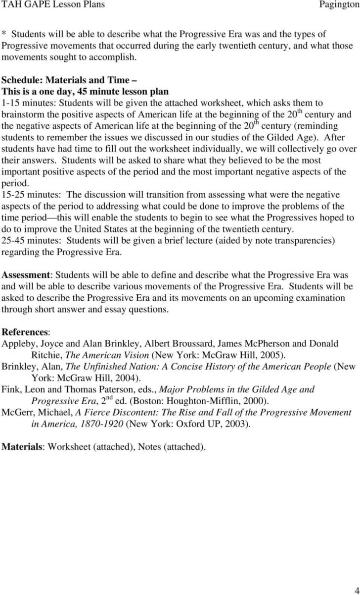 The Progressive Era Worksheet
