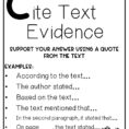 Teaching Text Evidence
