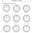 Telling And Writing Time Worksheets