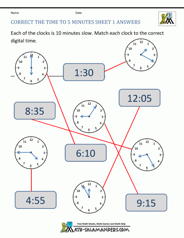 3Rd Grade Clock Worksheets — db-excel.com