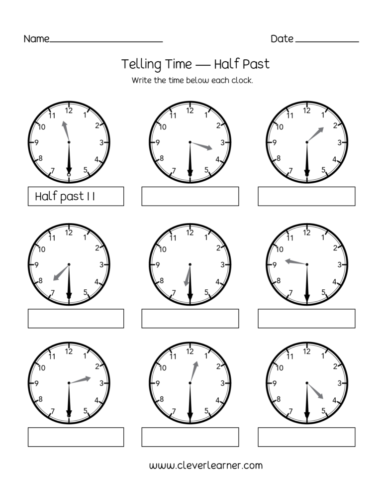 telling-time-to-the-half-hour-worksheets-db-excel