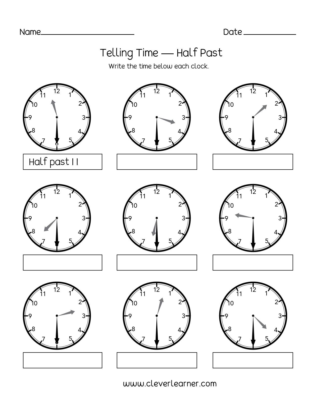 Free Printable Worksheets Telling Time To The Hour