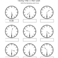 Telling Time Half Past The Hour Worksheets For 1St And 2Nd Graders