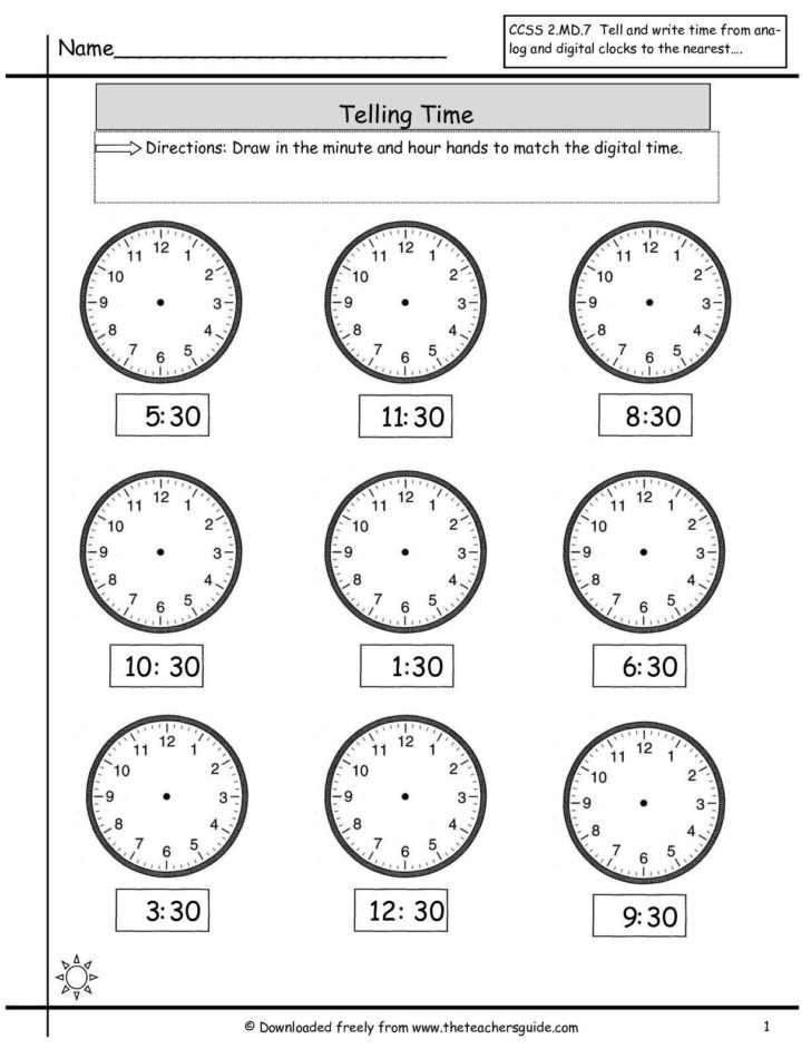 Spanish Clock Worksheet Answers