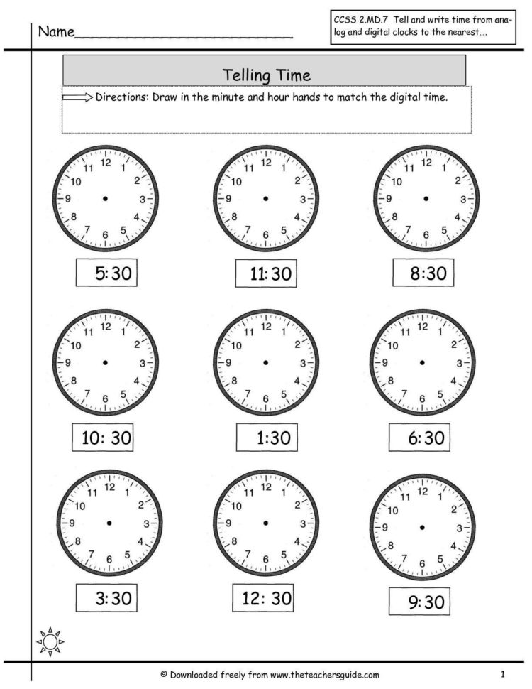 Telling Time In Spanish Worksheets