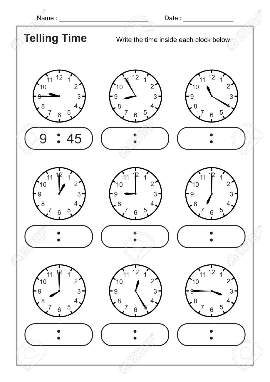 How To Tell Time Worksheets Kindergarten