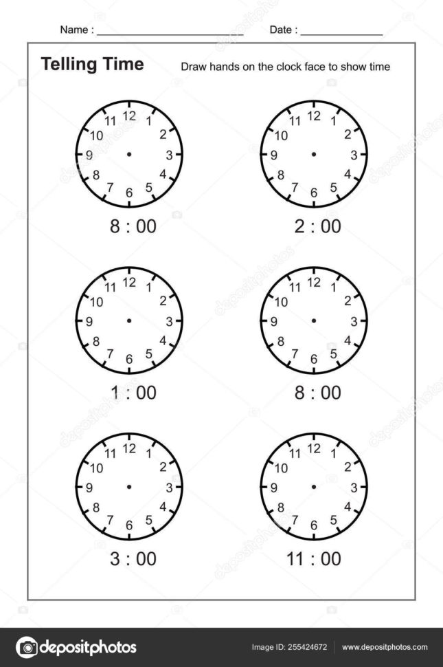 Telling Time Telling Time Practice Children Time Worksheets