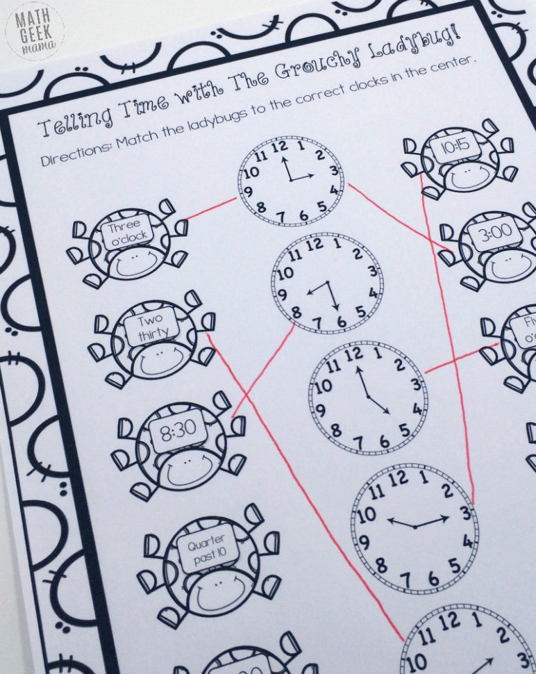Telling Time With The Grouchy Ladybug Free