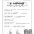 Ten Commandments Worksheet – Bible Pathy Adventures