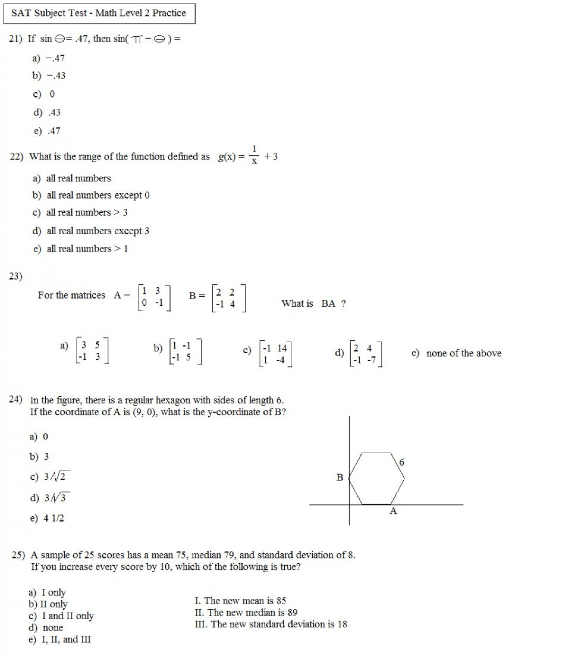 printable math worksheets 10th grade