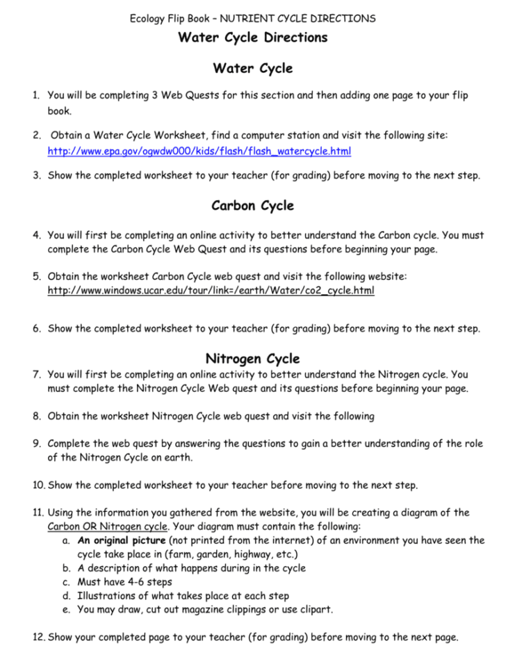 Label The Water Cycle Worksheet